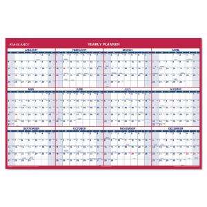 AT-A-GLANCE® Reversible/Erasable Vertical/Horizontal Yearly Wall Calendar, Essendant