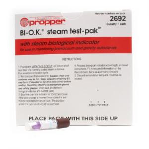 BI-O.K.® Test Pak® Steam Biological Indicators, Propper Manufacturing