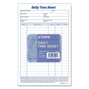 TOPS® Daily Time and Job Sheets, Essendant