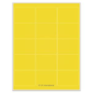 Laser paper labels, yellow