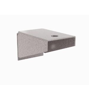 Bracket wall mount shelf end post gray