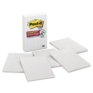 Post-it® Notes Super Sticky Grid Notes, Essendant
