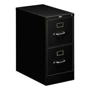 Two-drawer full-suspension file, letter, black