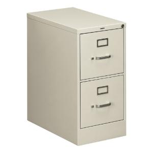 Two-drawer full-suspension file, letter, light gray