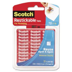 Scotch® Reusable Mounting Tabs, 3M