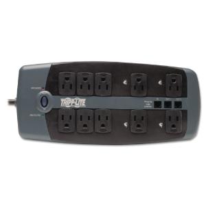 Tripp Lite Protect It!™ Series Ten-Outlet Surge Suppressor Strip with Tel/Modem Protection