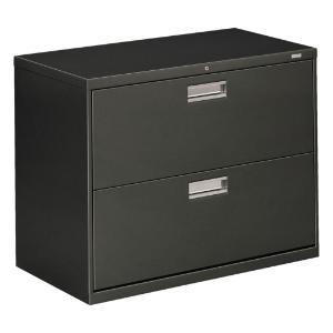 Two-drawer lateral file, charcoal