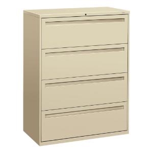 Four-drawer lateral file, putty