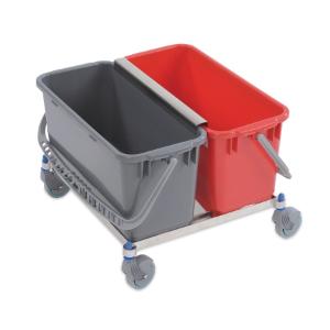 Double Polypropylene Bucket System with Standard Casters