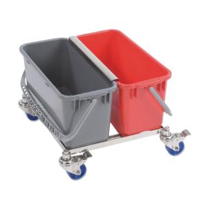Double Polypropylene Bucket System with Heavy-Duty Casters