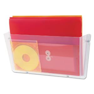 Single pocket wall file, letter, clear