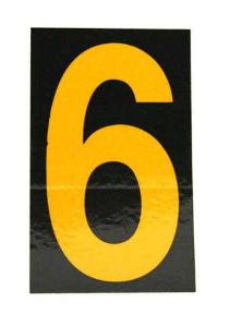 Reflective Self-Adhesive Letters and Numbers, National Marker