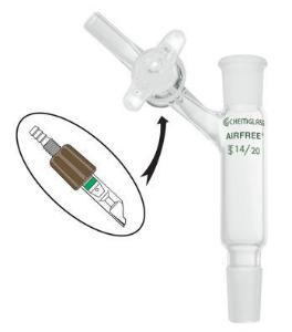 Straight Bore Stopcocks with Glass Plugs, High Vacuum, Chemglass