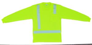 High-Visibility T-Shirt, Long Sleeve with Segmented Reflective Tape, Class 2, CritiCore Protective Wear
