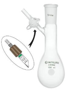 Airfree® Schlenk Single-Neck Reaction Flasks, Chemglass