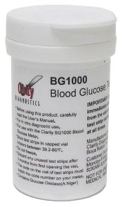 Clarity BG1000 blood glucose meter strip canister