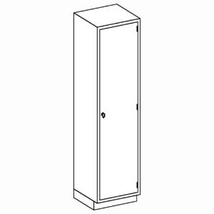 High cabinet with right hinge solid door