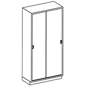 High cabinet  with hinge solid door