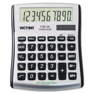 Victor® 1100-3A AntiMicrobial 8-Digit Desktop Calculator