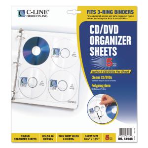 C-Line® CD/DVD Ring Binder Kit Refill Pages