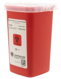 Phlebotomy sharps container red