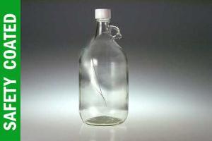 Safety-Coated Glass Jugs, Clear