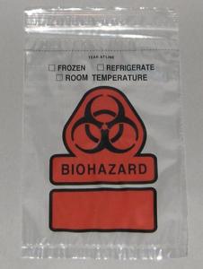 Zip Style Reclosable Transport Bags, Two-Pouch with BioHazard Symbol, Therapak®