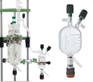 ChemRxnHub™ Distillation Receiving Vessels, Cylindrical, Benchtop, Chemglass