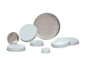 White Metal Cap, Pulp/Aluminum Foil Liner, Qorpak®