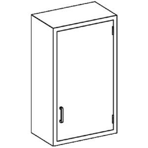 Wall cabinet with right hinge solid door