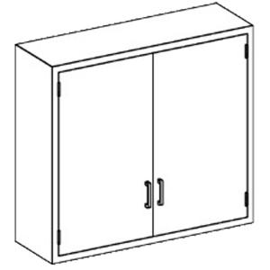 Wall cabinet with hinge solid door
