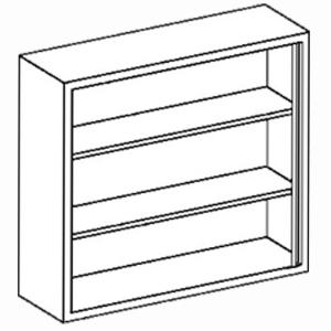 Wall cabinet open face