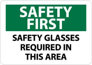 Personal Protection (PPE) OSHA Safety First Signs, National Marker