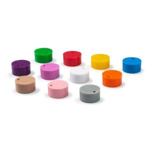 Coloured cap inserts for cryogenic vials