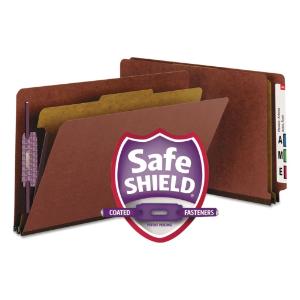 Smead® Extra-Heavy Recycled End Tab Classification Folders With SafeSHIELD™ Coated Fasteners