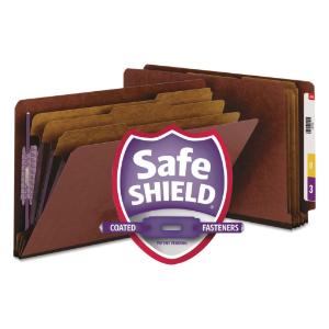 Smead® Extra-Heavy Recycled End Tab Classification Folders With SafeSHIELD™ Coated Fasteners