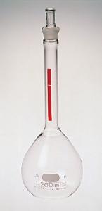 PYREX® Volumetric Flasks, Lifetime Red™, [ST] Stopper, Class A, Corning