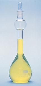 PYREX® Volumetric Flasks, Class A, Glass, Clear, NS Glass Stopper, Corning