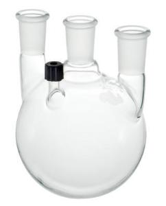 Flasks, Heavy Wall, Round Bottom, 4-Necks, With Threaded Side Arm, Chemglass