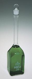 KIMAX® Volumetric Flask with [ST] Glass Stopper, Square, Class A, Kimble Chase