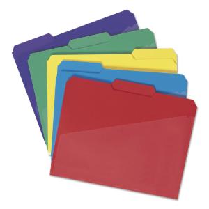 Smead® Poly Colored File Folders With Slash Pocket