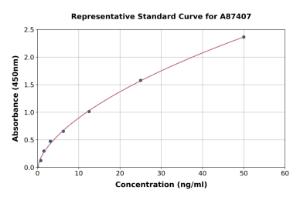 Representative standard curve for Mouse VLDL ELISA kit (A87407)