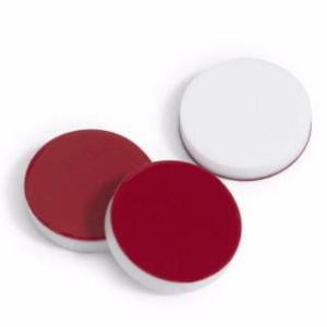 Septa for 8-425 caps, red PTFE/white silicone