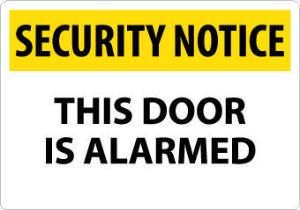 Warehouse Signs, Security Notice, National Marker
