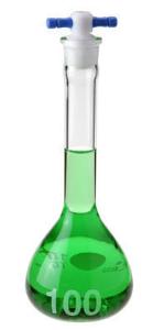 Volumetric Flasks, Class A, Wide Mouth, Heavy Duty, with PTFE Stopper, Chemglass