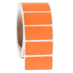 Metalitag™ metal racks labels for barcode and thermal printers, orange