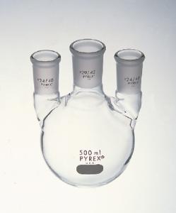 PYREX® Distilling Flasks, Vertical Type, 3 Necks, [ST] Joints, Corning