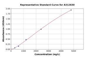 Representative standard curve for Human UCP2 ELISA kit (A312630)