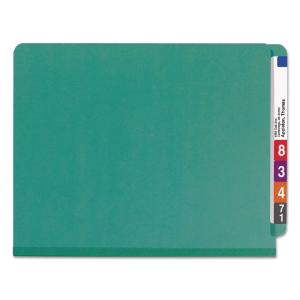 Smead® Colored Pressboard End Tab Classification Folders with SafeSHIELD™ Coated Fasteners