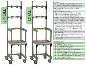 Benchtop Support Stands, Mobile, Chemglass